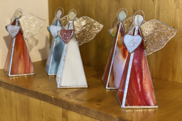 Andělé - velký svícen - Tiffany šperky