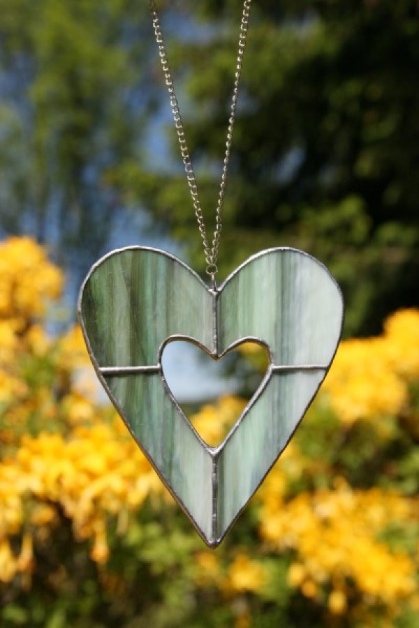 Srdce zelené menší - Tiffany šperky