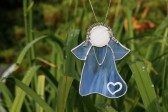 Anděl modrý srdíčkový - Tiffany šperky