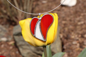 Srdíčko dvou barev - Tiffany šperky