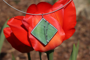 Šperk zelený zdobený - Tiffany šperky