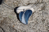 Srdíčko modro-bílé - Tiffany šperky