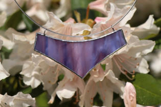 Náhrdelník velký fialový - Tiffany šperky