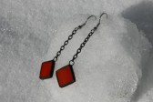 Náušnice pro dobrou náladu červenooranžové - Tiffany šperky