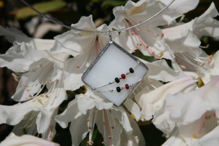Šperk paní Zimy s korálky - Tiffany šperky