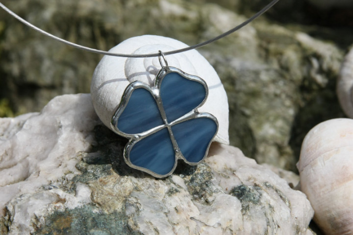 Čtyřlístek modrý - Tiffany šperky