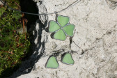 Náušnice srdíčka zelená - Tiffany šperky