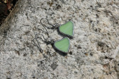 Náušnice srdíčka zelená - Tiffany šperky