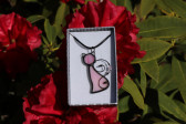 Kočka růžová v dárkové krabičce - Tiffany šperky