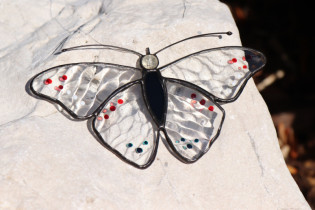 Motýlek pro radost na zavěšení - Tiffany šperky