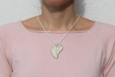 Srdíčko béžové zdobené - Tiffany šperky