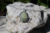 Zelenkavý šperk s kamínkem - Tiffany šperky