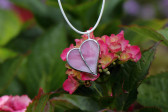 Srdíčko malé růžové - Tiffany šperky
