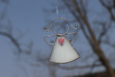 Andílek se srdíčkem bílý - Tiffany šperky