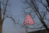 Andílek s kytičkami růžový - Tiffany šperky