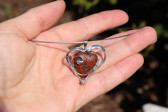 Srdíčko z kamínku a cínu - Tiffany šperky