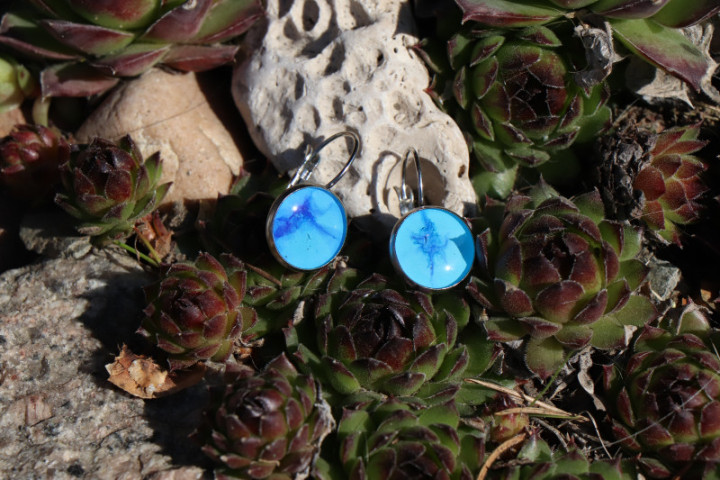 Modré náušnice - Tiffany šperky