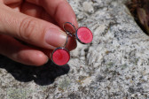 Růžové náušnice - Tiffany šperky