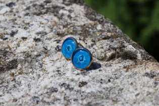 Tyrkysově modré náušnice puzety - Tiffany šperky