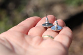 Světlemodré náušnice puzety - Tiffany šperky