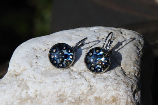 Náušnice z korálků modré - Tiffany šperky