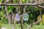 Náušnice dvojbarevné - Silenka - Tiffany šperky