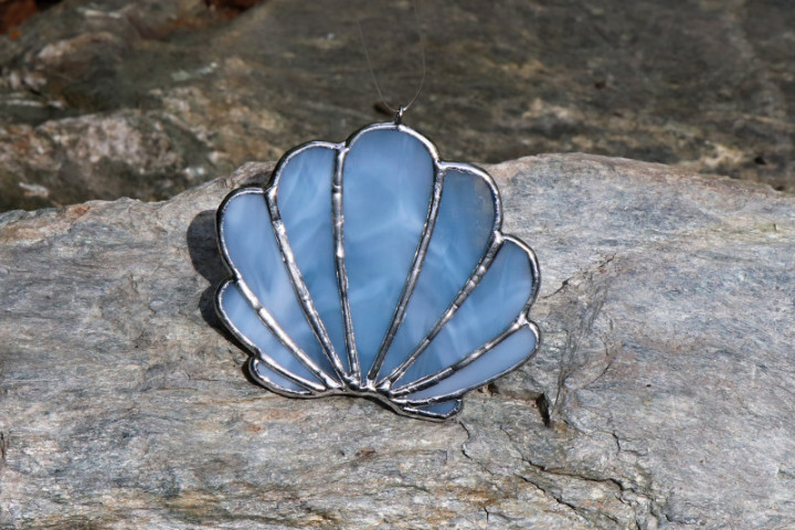 Mušle modrá - Tiffany šperky