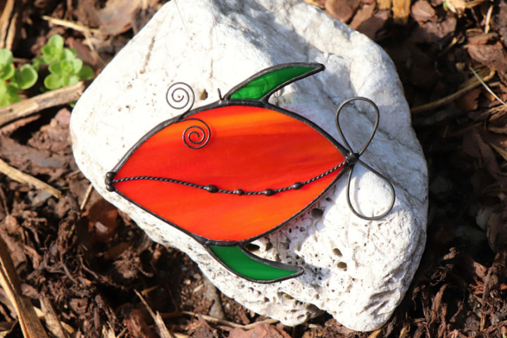 Červená rybka  - Tiffany šperky