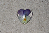Kabošon srdíčko - violka  - Tiffany šperky