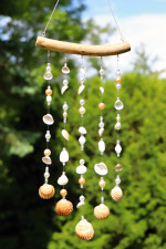 Dekorace s mušlemi a korálky - Tiffany šperky